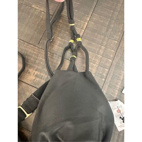 Shade & Shore Black Low Rise Cheeky Bikini Size Small New - Picture 4 of 4